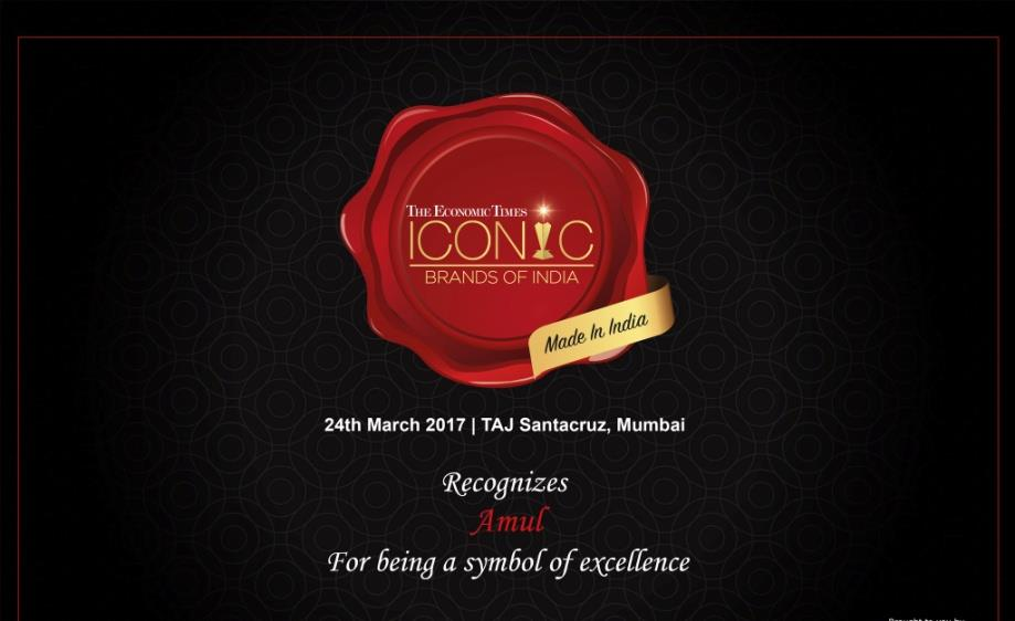 Amul received ET Iconic Brand Award