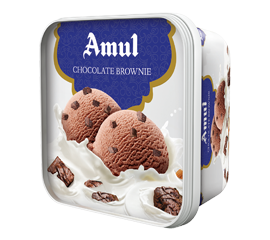 Amul 1 lit tub Chocolate Brownie